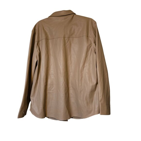 Faux‎ Leather Echo Button-Up Jacket Office Siren Long Sleeves Size XL Women's - Picture 7 of 9